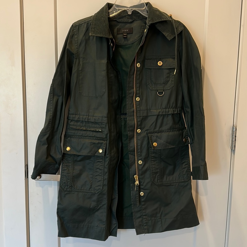 J. Crew Forest Green Long Jacket